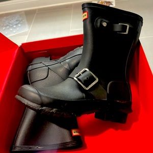 Girl’s Size 3 Hunter J Org Biker Rain Boots